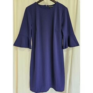 NWT Banana Republic Purple Flared Bell Sleeve Dress